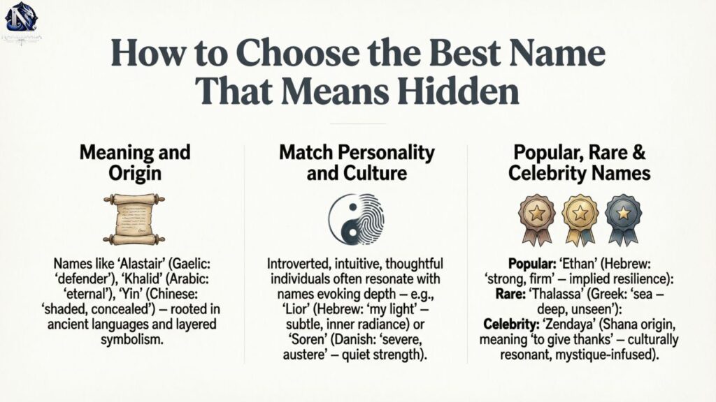 How to Choose the Best Name That Means Hidden