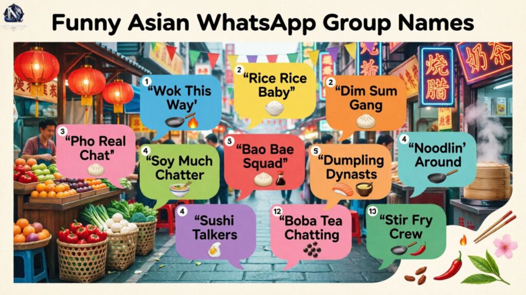 Funny Asian Names for WhatsApp Group
