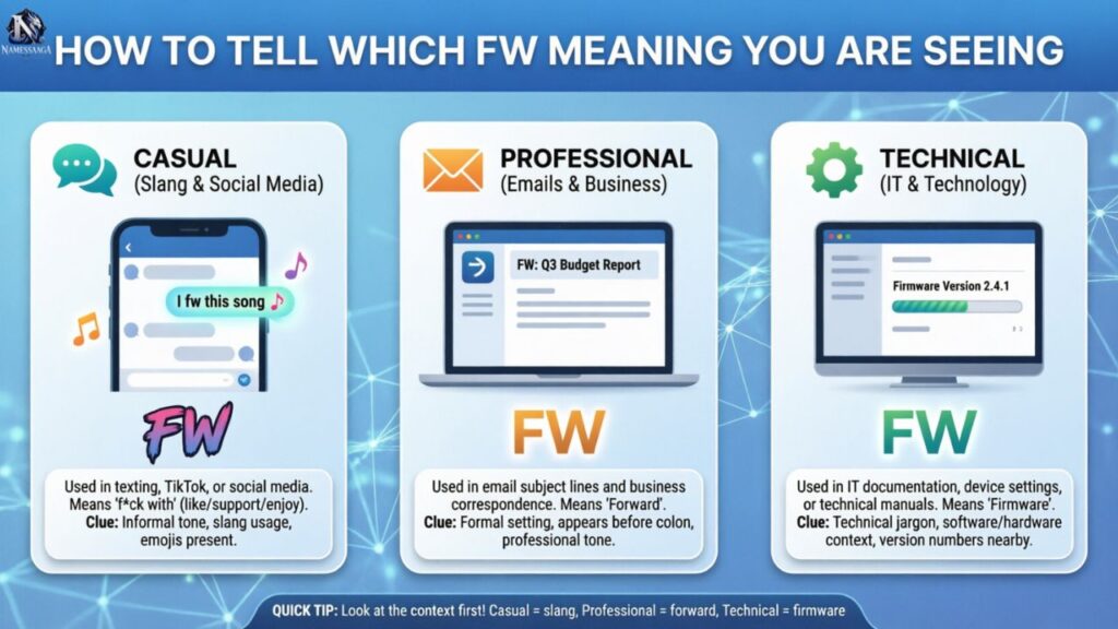 How to Tell Which FW Meaning You Are Seeing