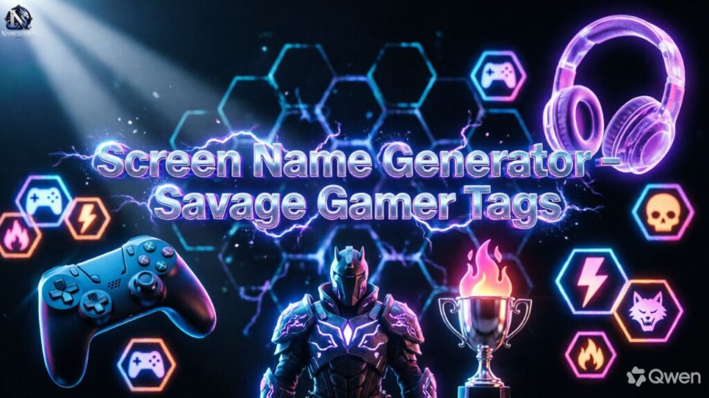 Screen Name Generator Savage Gamer Tags